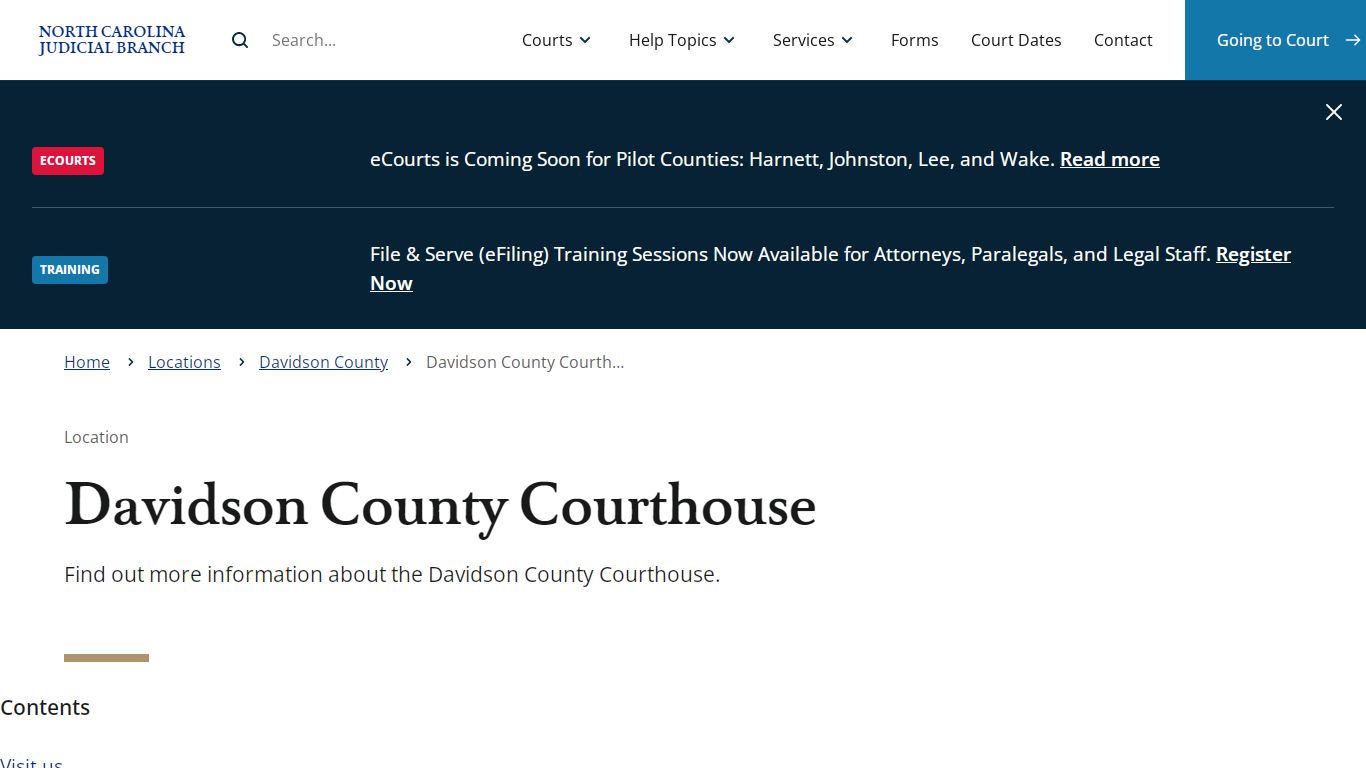 Davidson County Courthouse | North Carolina Judicial Branch